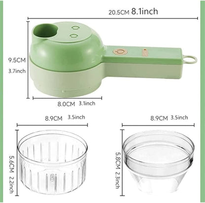 4 in 1 Protable Electric Vegetable Cutter Set - PHONEGRIPS