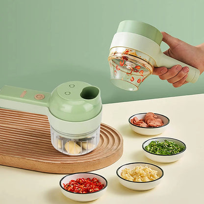 4 in 1 Protable Electric Vegetable Cutter Set - PHONEGRIPS