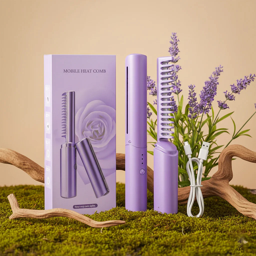 GlowGo™ Cordless Hair Straightener Brush